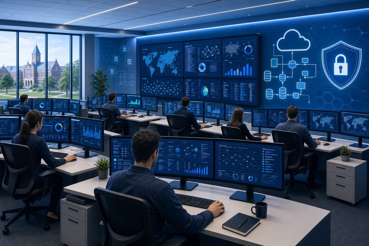A modern IT command center reflects the digital transformation journey of today's educational institutions.