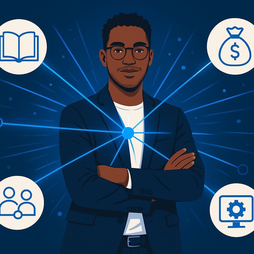 Startup founder empowered at the center of the 2025 entrepreneurial ecosystem.