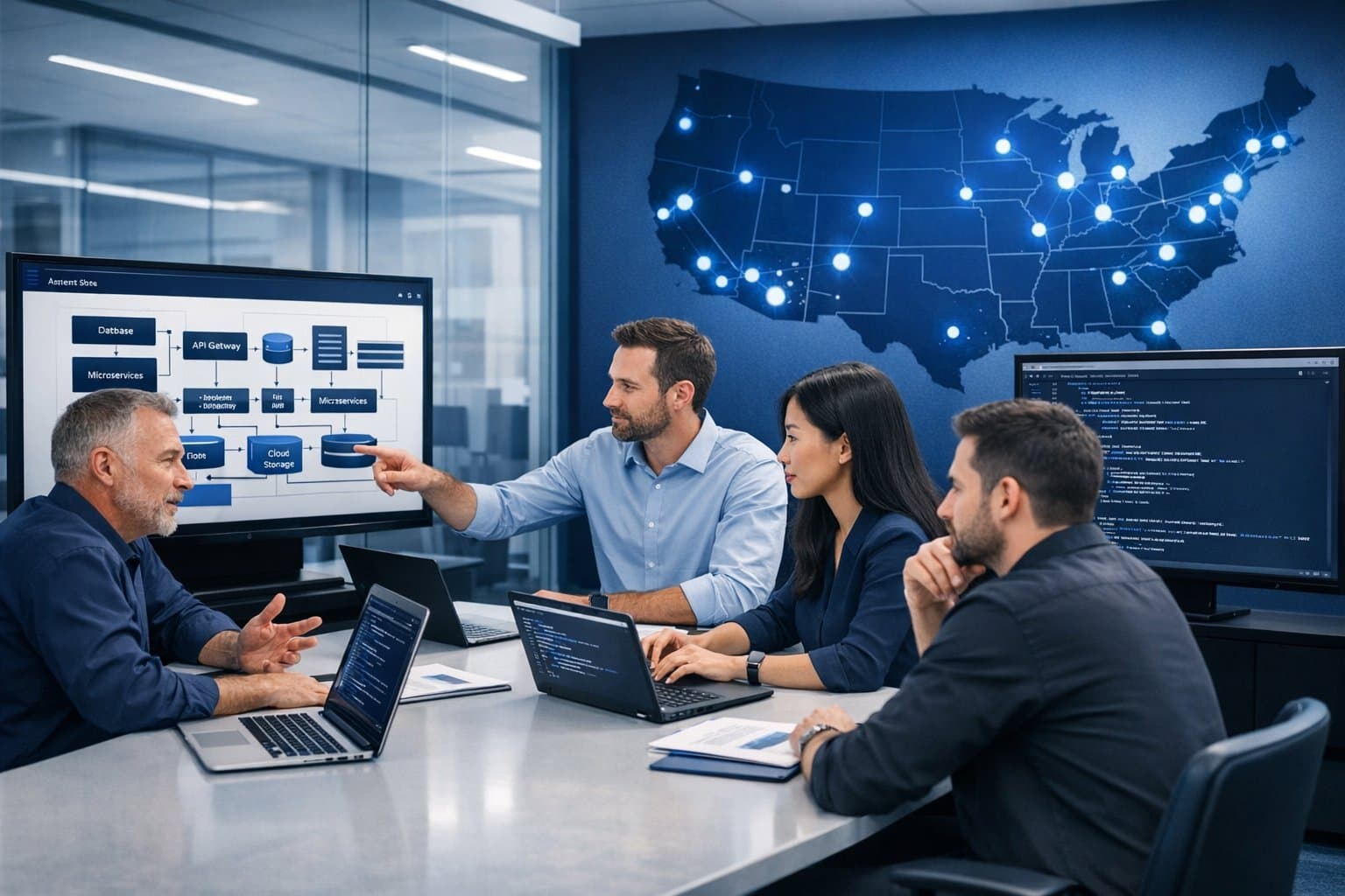 US-based senior software engineers collaborating on sophisticated enterprise modernization projects