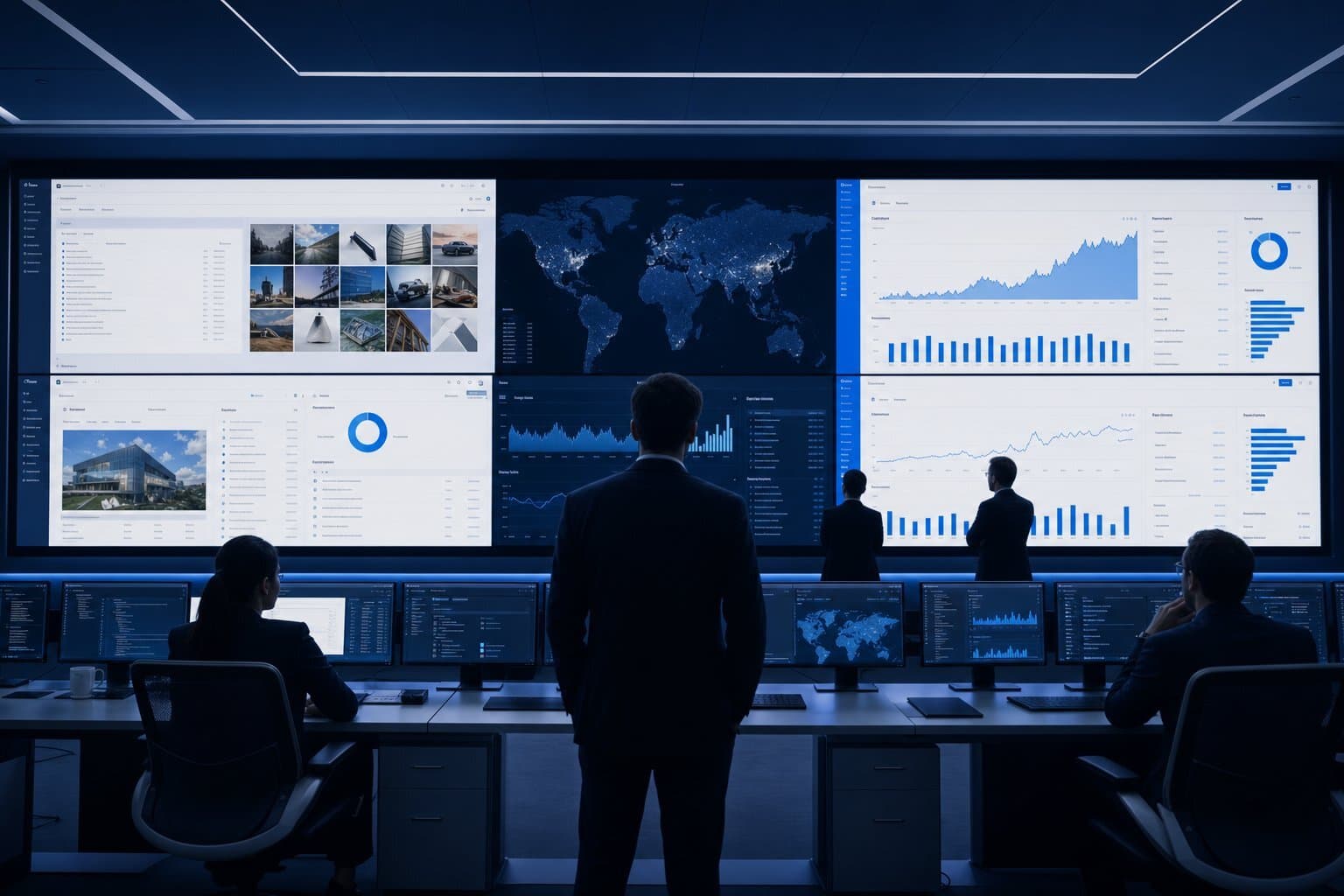 A modern enterprise control room displays the sheer scale of AI agent operations.