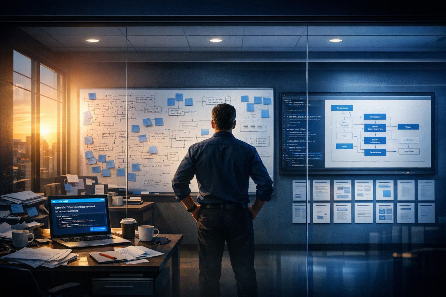 A visionary CTO surveys the AI-transformed software landscape, balancing innovation with disciplined architecture.