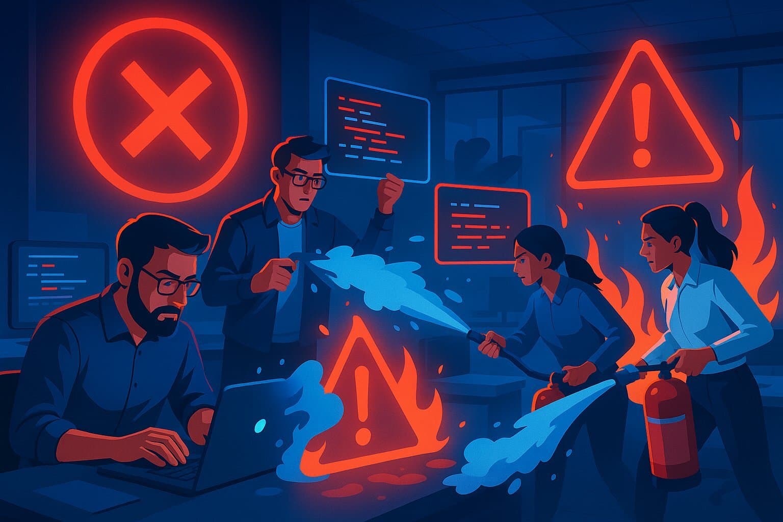 The firefighting nature of corrective maintenance in modern software teams.