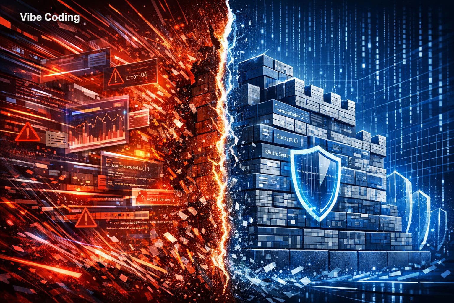 The stark contrast between the allure of hyper-speed 'vibe coding' and the resilient safeguards of rigorous agentic engineering.